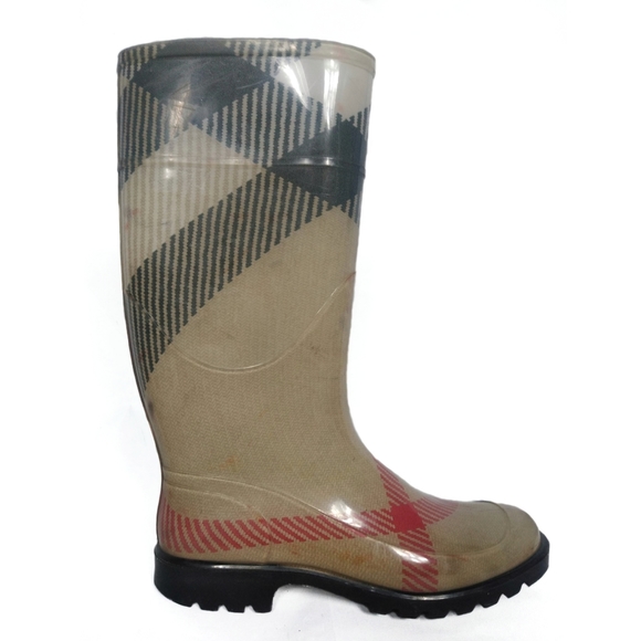 burberry house check rain boots